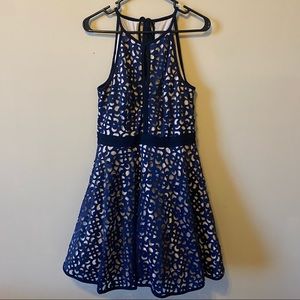 Floral Lace Fit and Flare A Line Party Dress